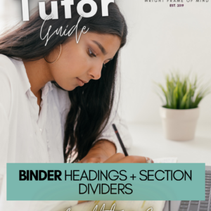 TUTOR Binder Section Dividers: Stay Organized! [LANGUAGE]